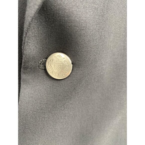 Hart Schaffner Marx Mens Blazer Size 44 Black London Shop Metal Buttons Union Ta - Picture 5 of 15
